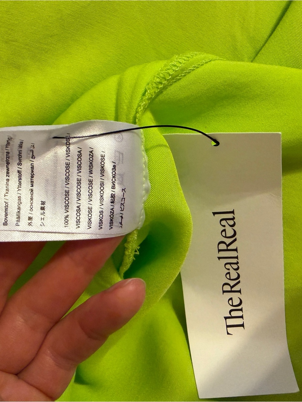 FARM Rio Lime Green Twist-Ring Midi Dress - Picture 7 of 9